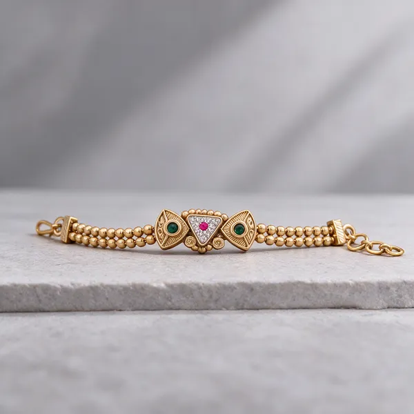 Gold_Premium_Quality_Brass_Copper_Swarovski_Rakhi_Bracelet_For_Women