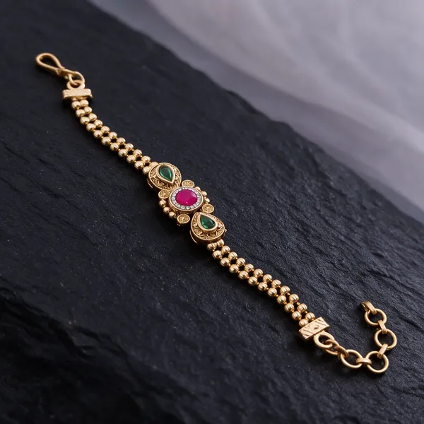 Gold_Premium_Quality_Brass_Copper_Swarovski_Rakhi_Bracelet_For_Women