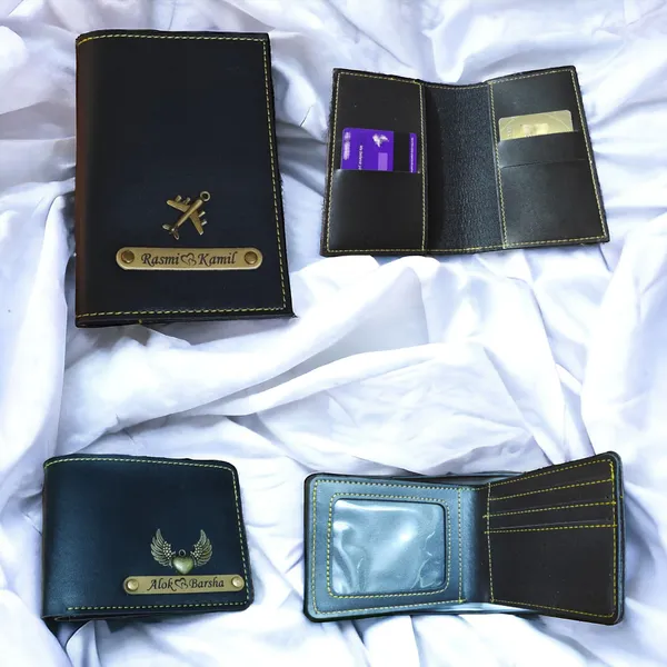 AngelsCreation_Card_Holder_And_Wallet_Combo_Black_Pack_Of_4
