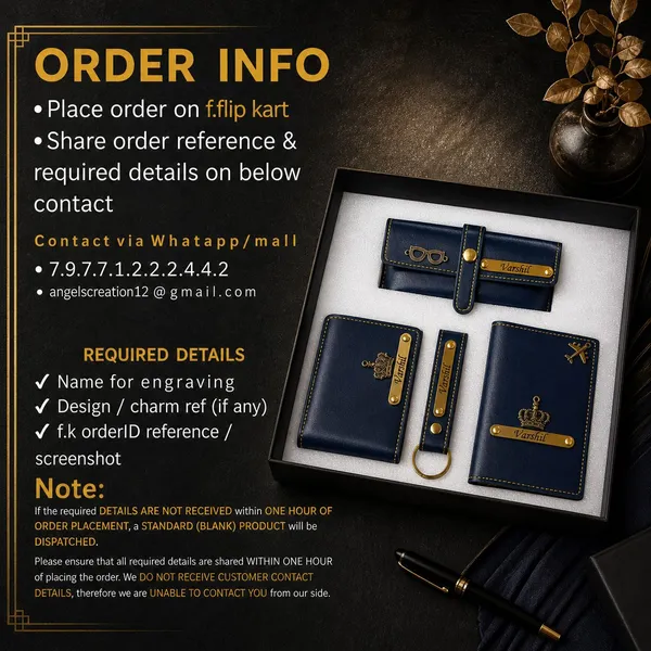 AngelsCreation_Card_Holder_And_Wallet_Combo_Blue_Pack_Of_4