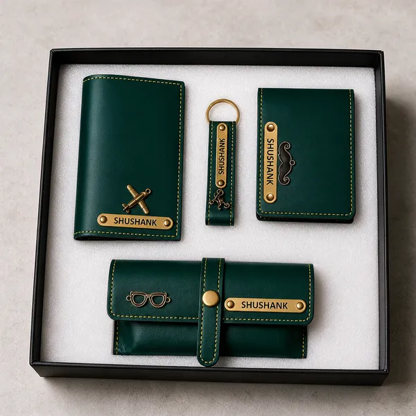 AngelsCreation_Card_Holder_And_Wallet_Combo_Green_Pack_Of_4