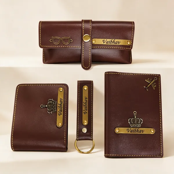 AngelsCreation_Men_And_Women_Evening/Party,_Trendy,_Trendy_Brown_Artificial_Leather_Wallet_3_Card_Slots,_Pack_of_4_Pack_Of_4