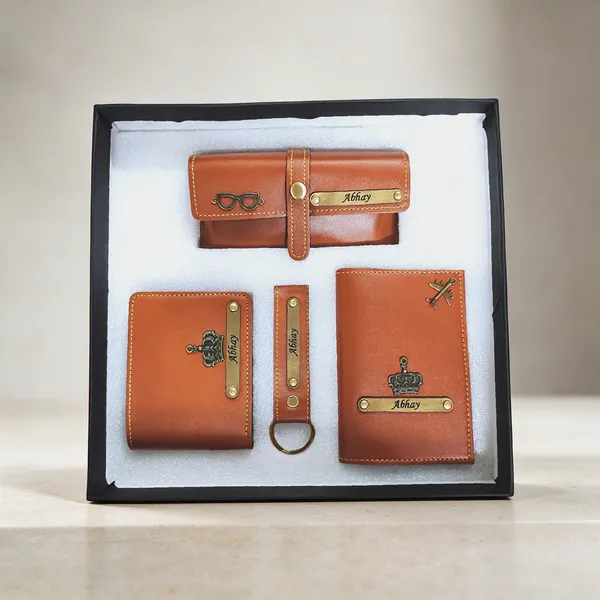 AngelsCreation_Men_And_Women_Evening/Party,_Trendy,_Formal_Tan_Artificial_Leather_Wallet_3_Card_Slots,_Pack_of_4_Pack_Of_4