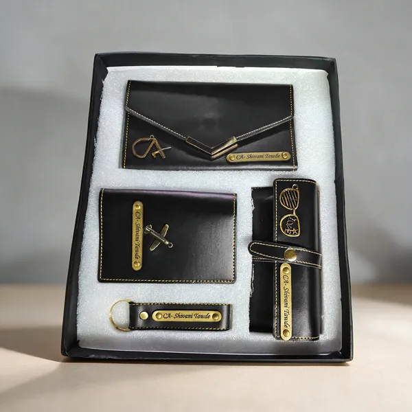 AngelsCreation_Men_And_Women_Casual,_Travel,_Evening/Party,_Formal,_Travel,_Trendy_Black_Artificial_Leather_Wallet_4_Card_Slots,_Pack_of_4_Pack_Of_4