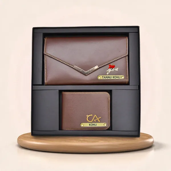 AngelsCreation_Men_And_Women_Evening/Party,_Travel,_Trendy_Brown_Artificial_Leather_Wallet_3_Card_Slots,_Pack_of_2_Pack_Of_2