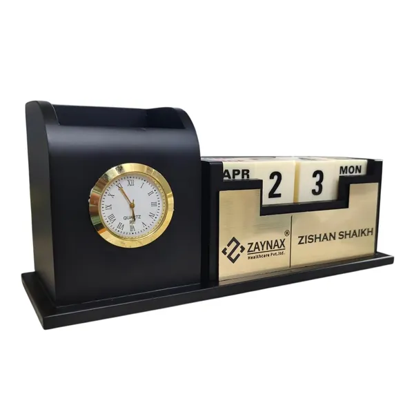 Wooden_Desk_Organizer_With_Pen_Stand_And_Clock