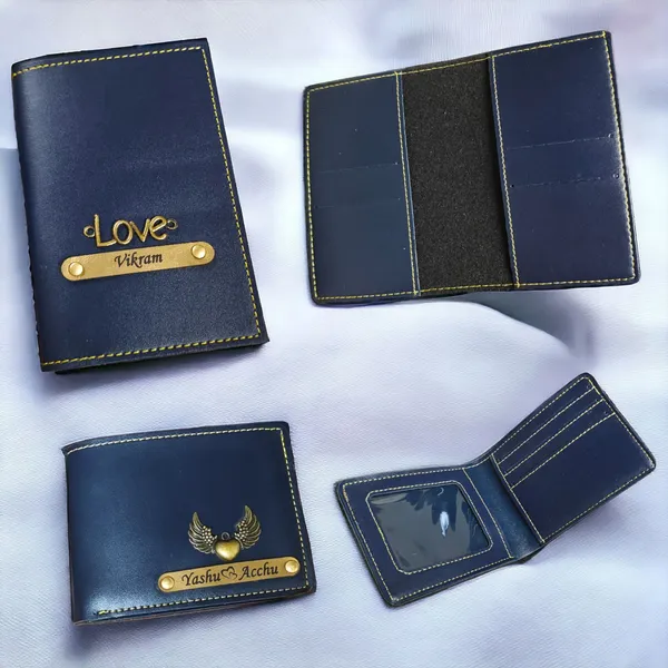 AngelsCreation_Men_And_Women_Trendy,_Evening/Party,_Formal_Blue_Artificial_Leather_Wallet_3_Card_Slots,_Pack_of_4_Pack_Of_4