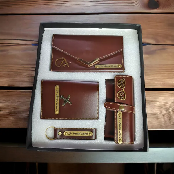 AngelsCreation_Men_And_Women_Casual,_Ethnic,_Evening/Party,_Formal,_Trendy,_Travel_Brown_Artificial_Leather_Wallet_4_Card_Slots,_Pack_of_4_Pack_Of_4