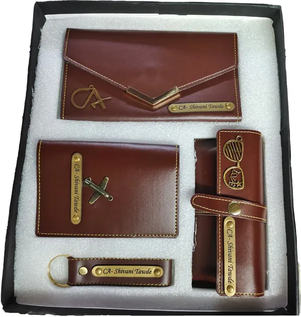 AngelsCreation_Men_And_Women_Casual,_Ethnic,_Evening/Party,_Formal,_Trendy,_Travel_Brown_Artificial_Leather_Wallet_4_Card_Slots,_Pack_of_4_Pack_Of_4
