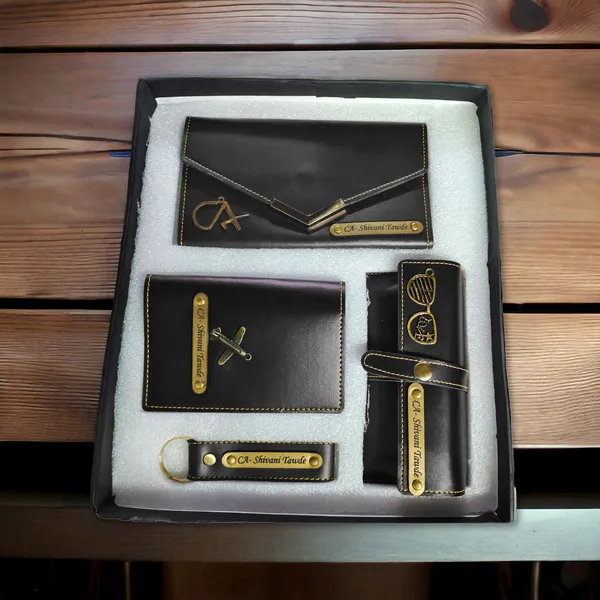 AngelsCreation_Men_And_Women_Casual,_Travel,_Evening/Party,_Formal,_Travel,_Trendy_Black_Artificial_Leather_Wallet_4_Card_Slots,_Pack_of_4_Pack_Of_4
