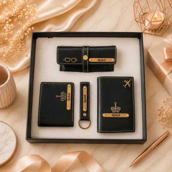 AngelsCreation_Men_And_Women_Evening/Party,_Travel,_Trendy_Black_Artificial_Leather_Wallet_3_Card_Slots,_Pack_of_4_Pack_Of_4