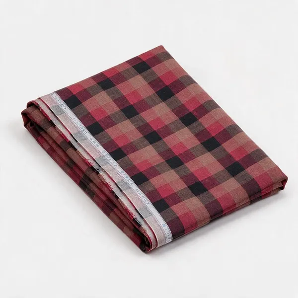 Maroon_Pure_Linen_Unstitched_Fabric_For_Men