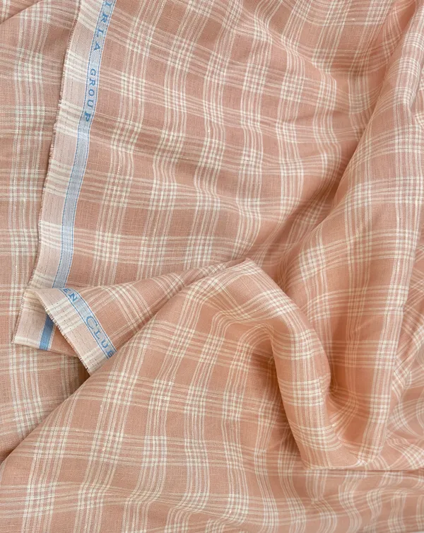Peach_Pure_Linen_Unstitched_Fabric_For_Men