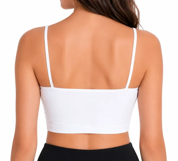 White_And_Black_Slim_Fit_Spaghetti_Strap_Crop_Top_for_Women