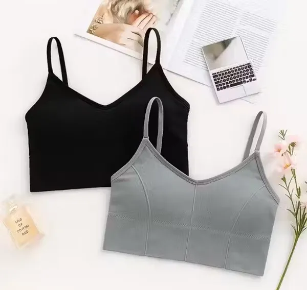 Black_And_Grey_Seamless_Crop_Top_Bras_for_Women