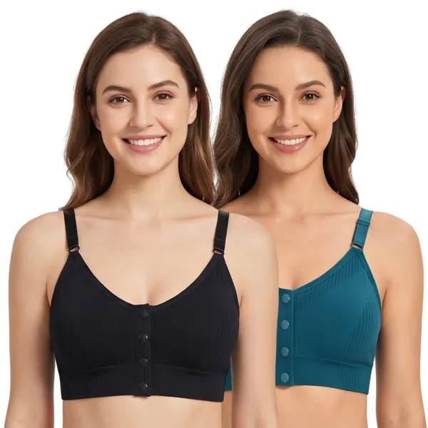 Assorted_Ribbed_Front_Button_Bra_for_Women