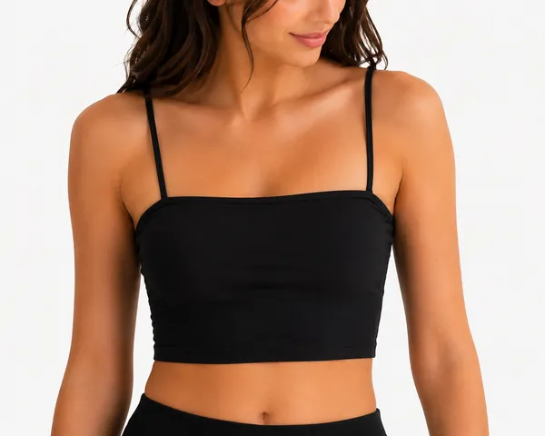 White_And_Black_Slim_Fit_Spaghetti_Strap_Crop_Top_for_Women