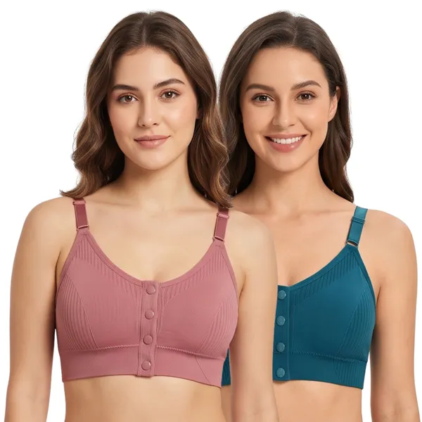 Teal_&_Mauve_Ribbed_Bralette_For_Women