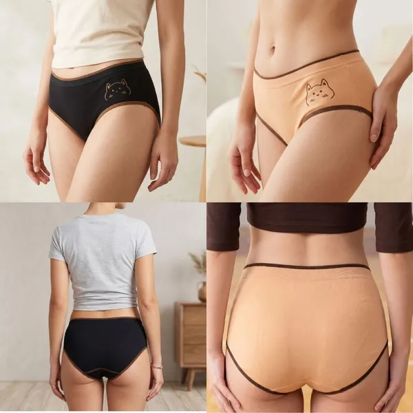 Assorted_Cat_Print_Brief_Panty_for_Women