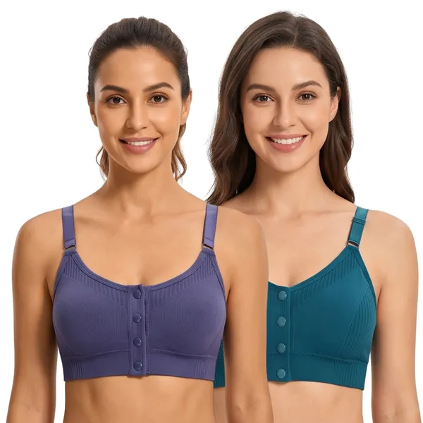 Teal_&_Purple_Ribbed_Front_Closure_Bra_for_Women
