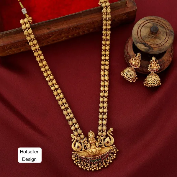 Gold_Tone_Temple_Design_Necklace_Set_for_Women