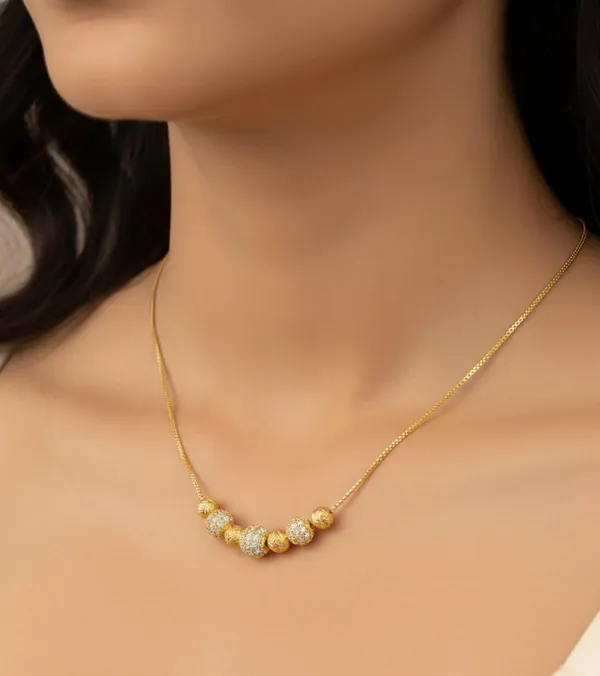 Gold_Tone_Beaded_Necklace_For_Women