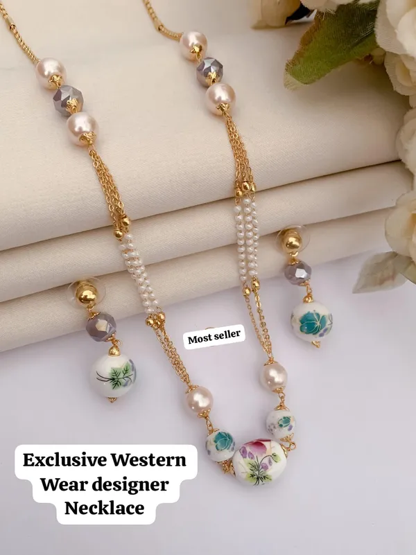 Gold_Tone_Pearl_Beaded_Layered_Necklace_For_Women