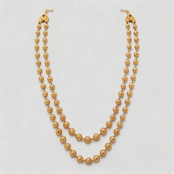 Gold_Tone_Double_Layer_Beaded_Necklace