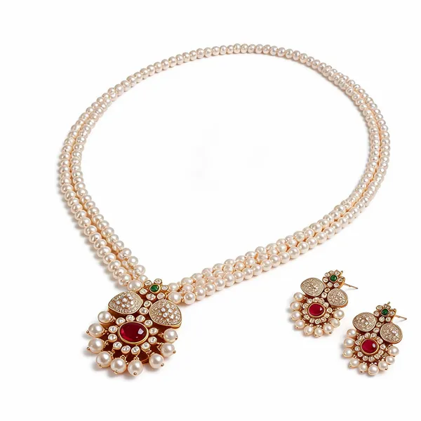 Gold-Tone_Pearl_Kundan_Necklace_Set_For_Women