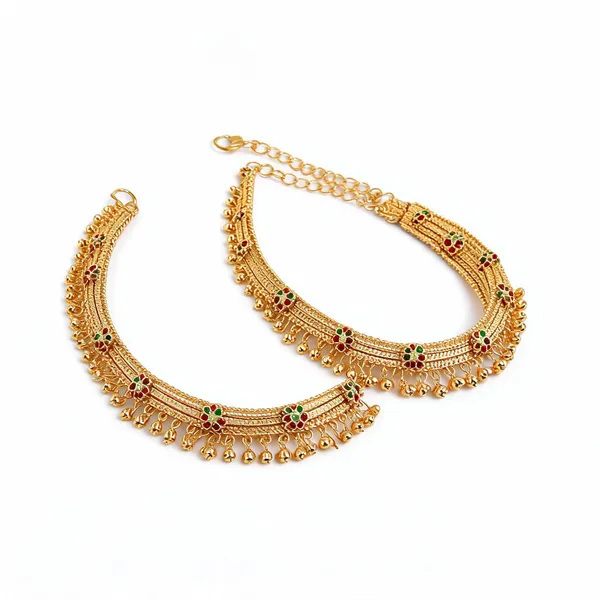 Gold-Tone_Traditional_Anklets_For_Women