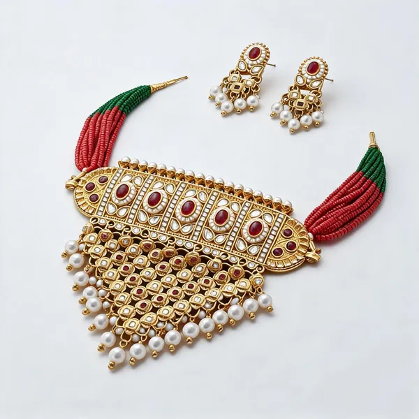 Gold_Tone_Kundan_Style_Necklace_Set_With_Earrings