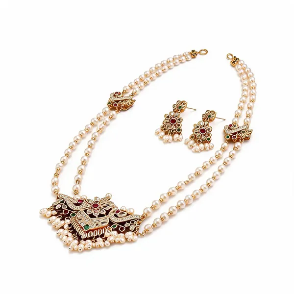 Gold_Tone_Pearl_Kundan_Necklace_Set_For_Women
