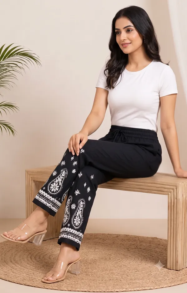 Black_Cotton_Ladies_Lycra_Pant_For_Women