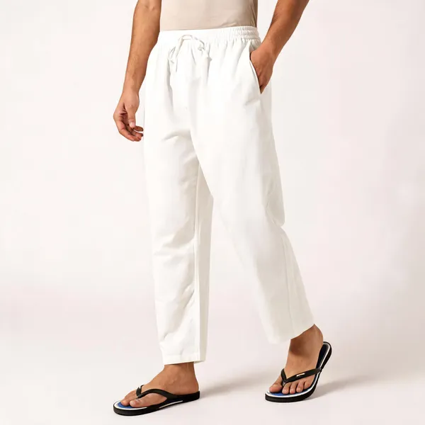 White_Lycra_Cotton_Gents_Pant_For_Men