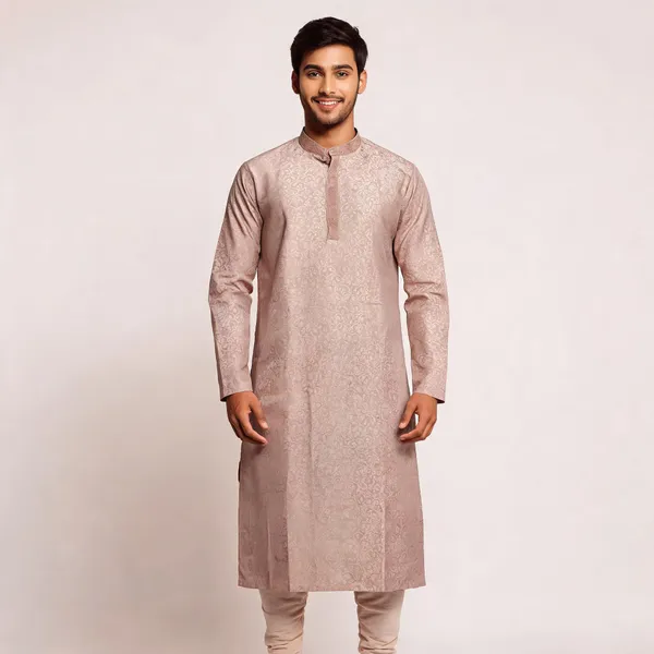 Beige__Cotton_Gents_Kurta_For_Men