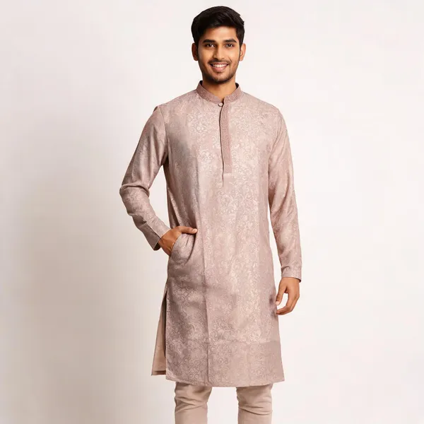 Beige__Cotton_Gents_Kurta_For_Men