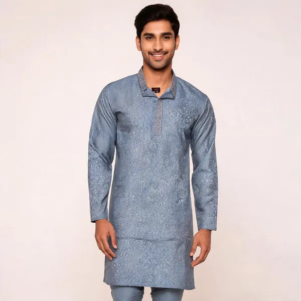 Grey_Cotton_Gents_Kurta_For_Men