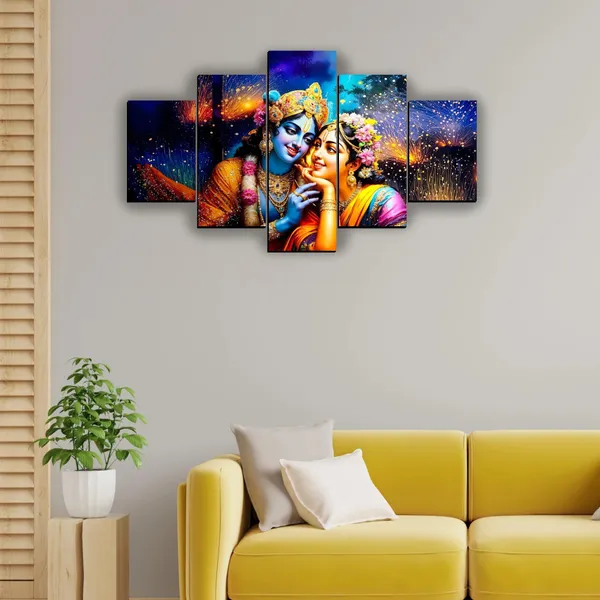 Religious_Radha_Krishna_Multi_Panel_Wall_Art