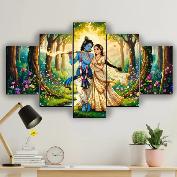 Multicolor_Traditional_Radha_Krishna_Canvas_Wall_Art