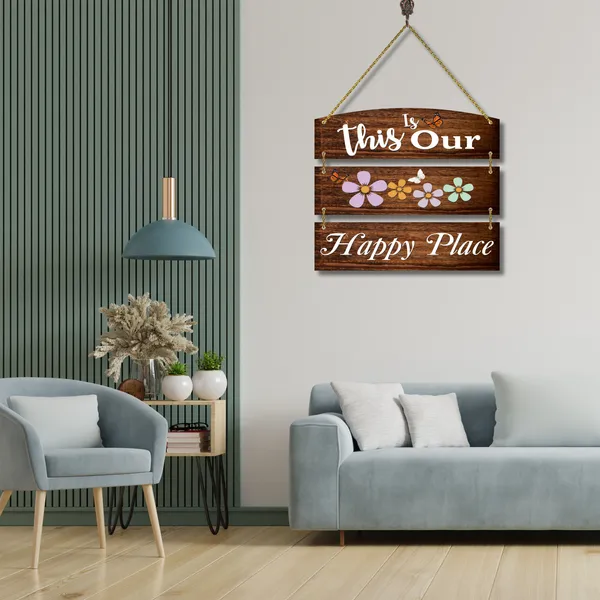Multicolor_Wooden_Rustic_Floral_Happy_Place_Three_Panel_Wall_Plaque