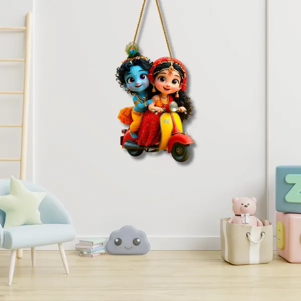 Krishna_Radha_Scooter_Wall_Hanging
