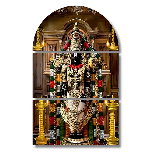 Devotional_Lord_Venkateswara_Multi_Panel_Wall_Art