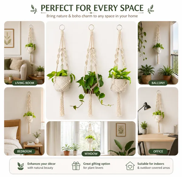 Cotton_Boho_Macramé_Hanging_Plant_Holder