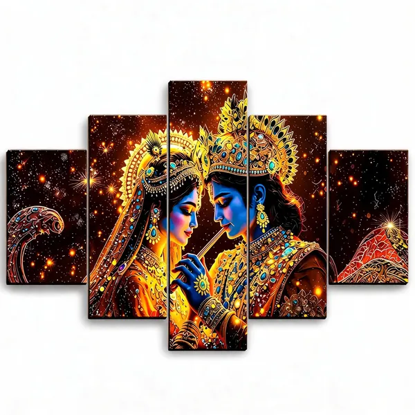 Multicolor_Wooden_Devotional_Radha_Krishna_Starry_Night_Panel_Wall_Art