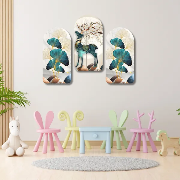 MDF_Modern_Floral_Print_Wall_Decor_Set