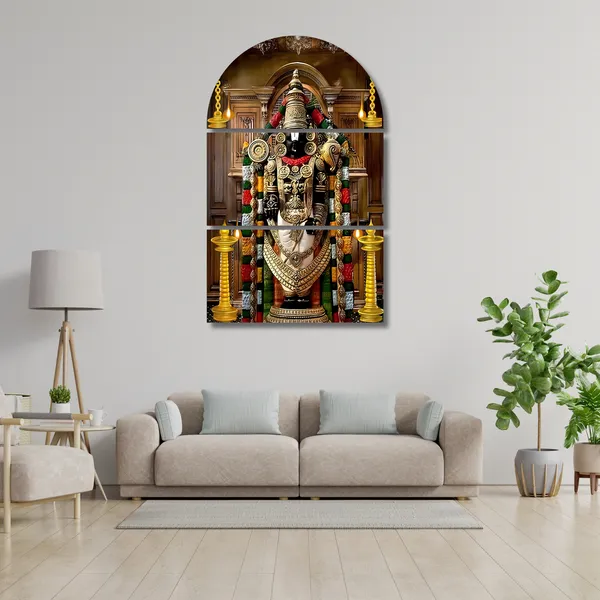 Devotional_Lord_Venkateswara_Multi_Panel_Wall_Art