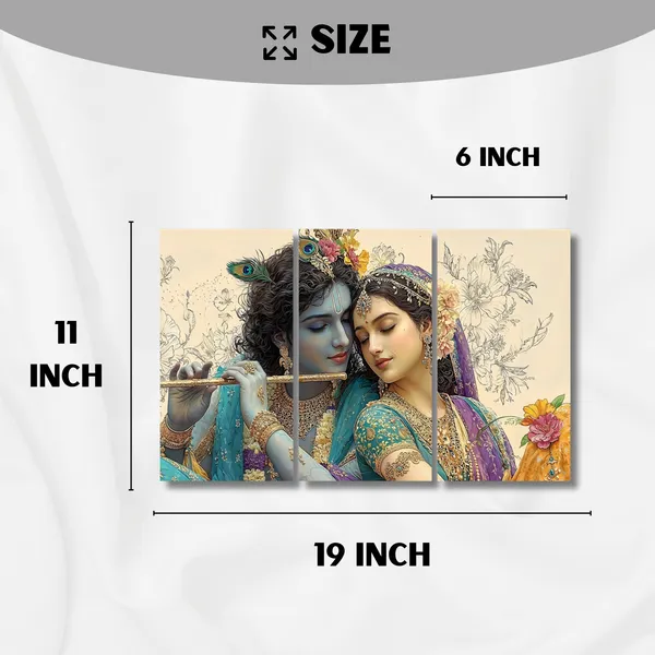 Radha_Krishna_Floral_Three_Panel_Wall_Art