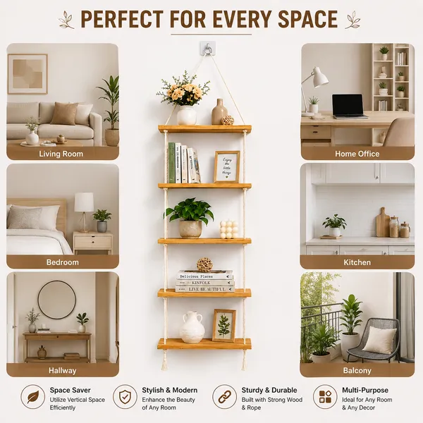 Wooden_Hanging_5-Tier_Rope_Wall_Shelf