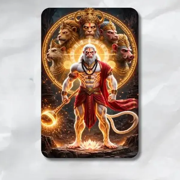 Multicolor_Wooden_Devotional_Panchmukhi_Hanuman_Portrait_Wall_Art