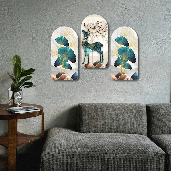 MDF_Modern_Floral_Print_Wall_Decor_Set